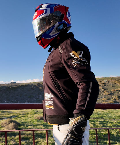 Chaqueta Softshell – Protección Total contra el Viento y la Lluvia con Ajuste a Medida 🌧️🏍️